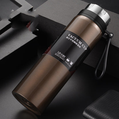 Insulated Thermos Cup - Portable Outdoor Water Bottle for Hiking, Camping, and Travel - Keeps Drinks Hot or Cold for Hours