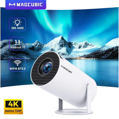 Magcubic HY300 Pro 4K WiFi 6 Projector - Android 11, 260 ANSI, Dual WiFi, Allwinner H713, BT 5.0, 1280x720p, Portable Home Cinema & Outdoor Projector